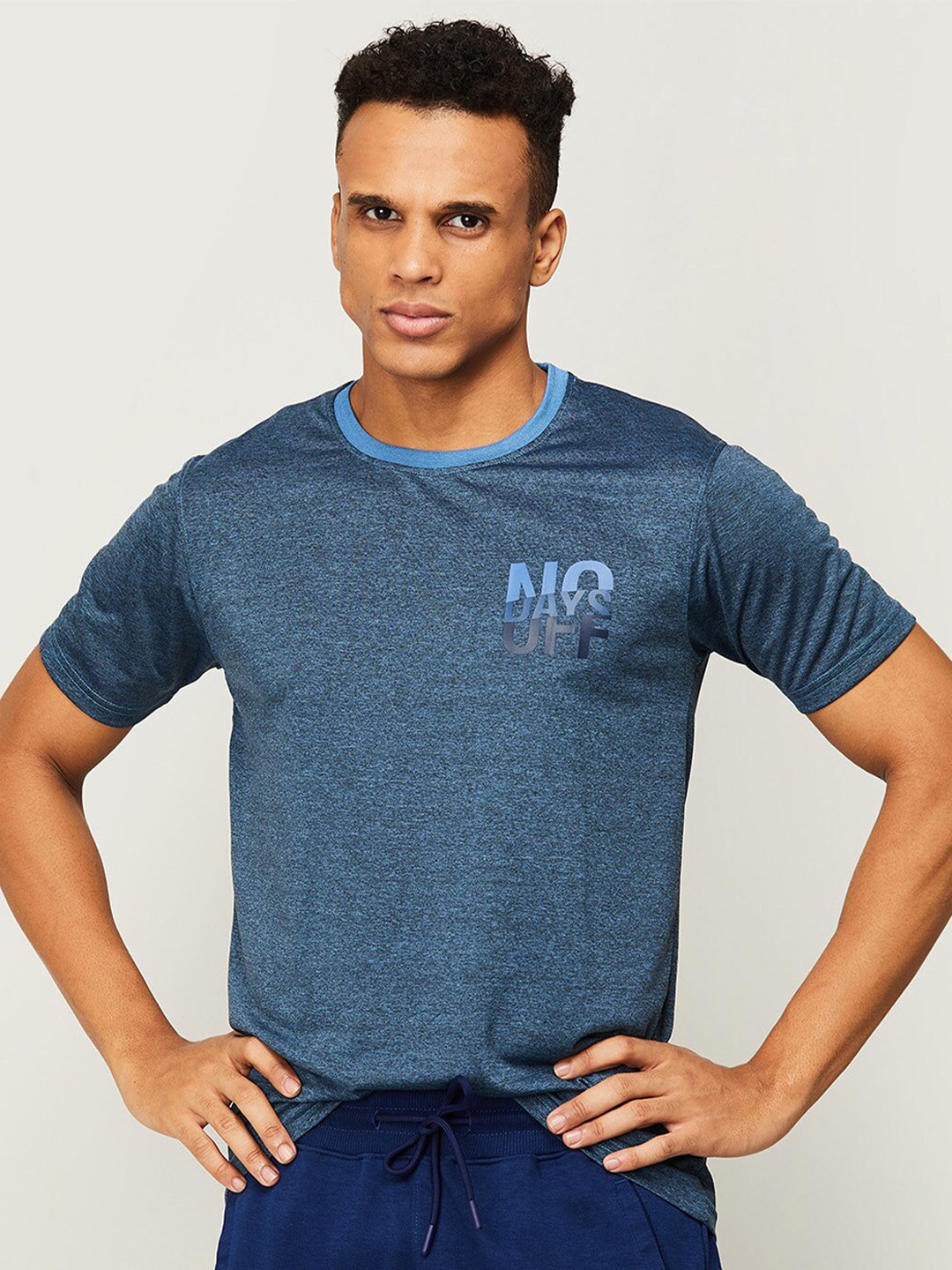 

Fame Forever by Lifestyle Men Blue Typography Printed T-shirt