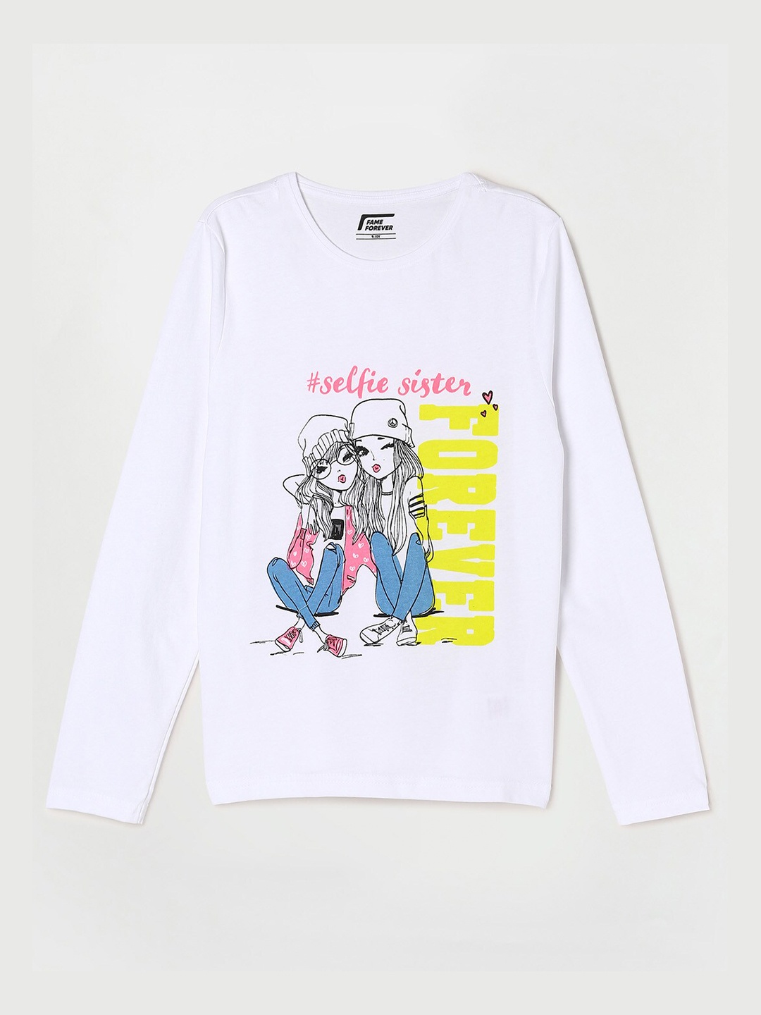 

Fame Forever by Lifestyle Girls Off White Printed T-shirt