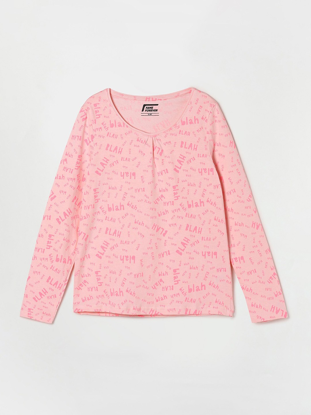 

Fame Forever by Lifestyle Girls Pink Typography Printed T-shirt