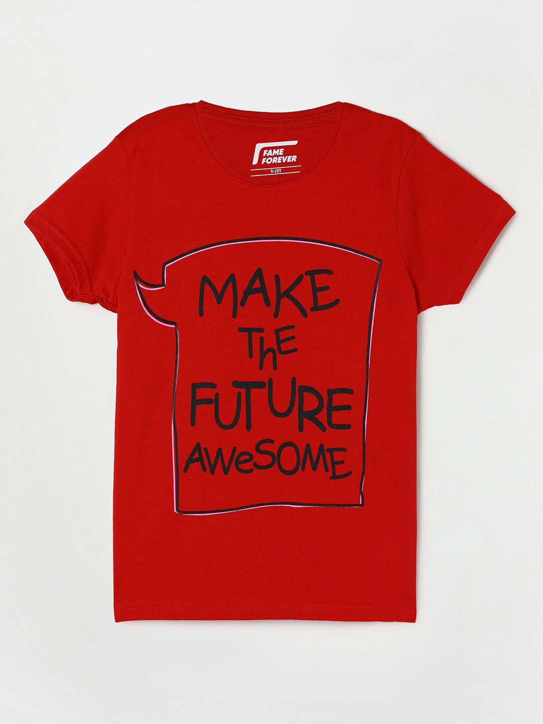 

Fame Forever by Lifestyle Girls Red Printed Cotton T-shirt