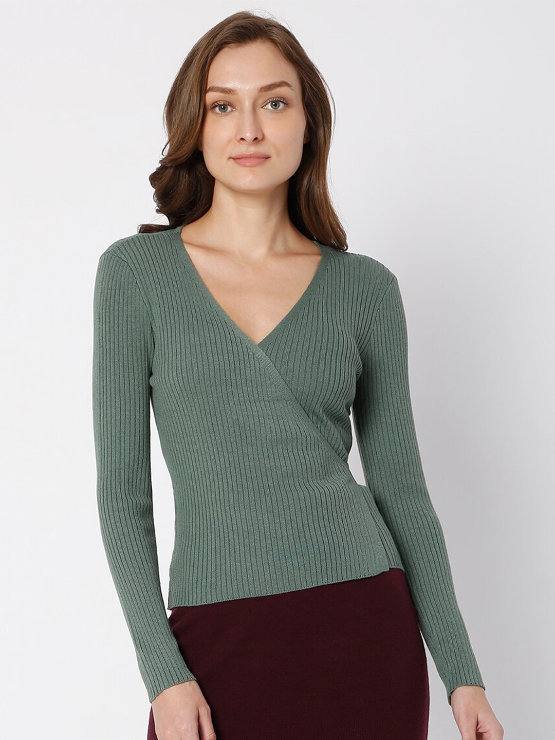 

Vero Moda Green Wrap Top