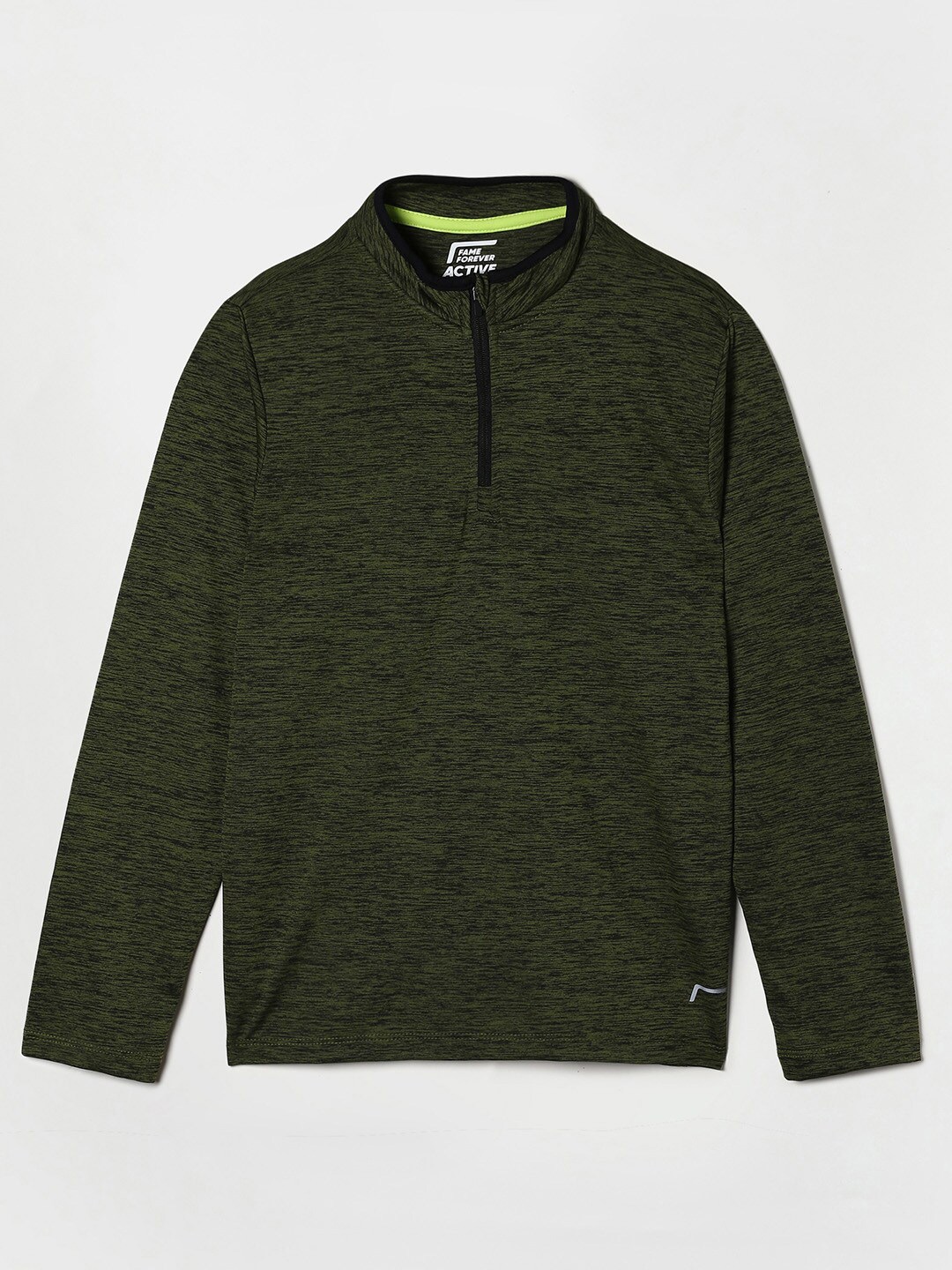 

Fame Forever by Lifestyle Boys Green Solid T-shirt