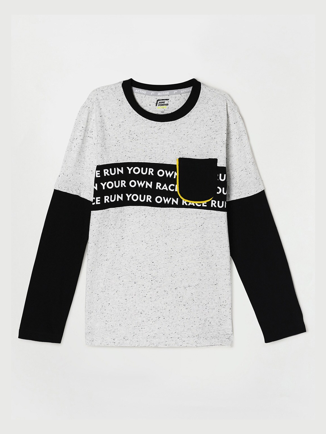 

Fame Forever by Lifestyle Boys White & Black Colourblocked T-shirt