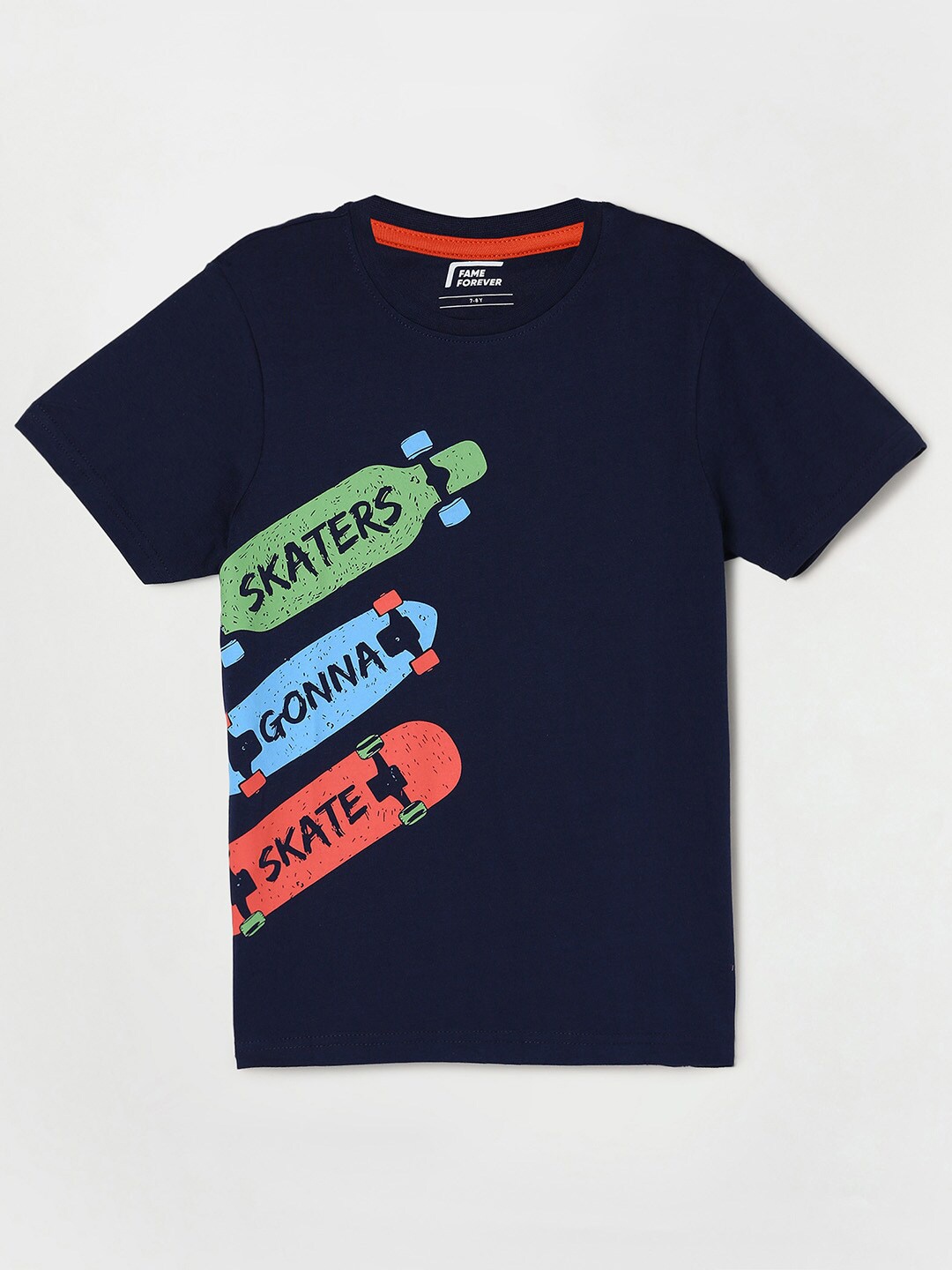 

Fame Forever by Lifestyle Boys Navy Blue Printed T-shirt