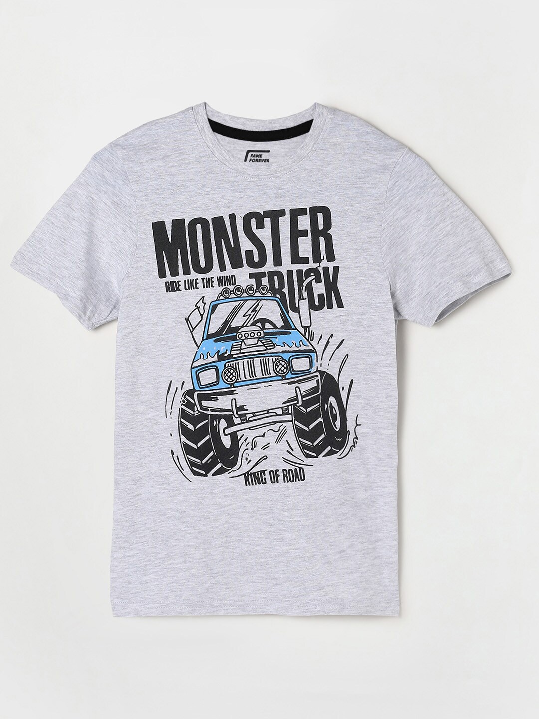 

Fame Forever by Lifestyle Boys Grey Printed T-shirt