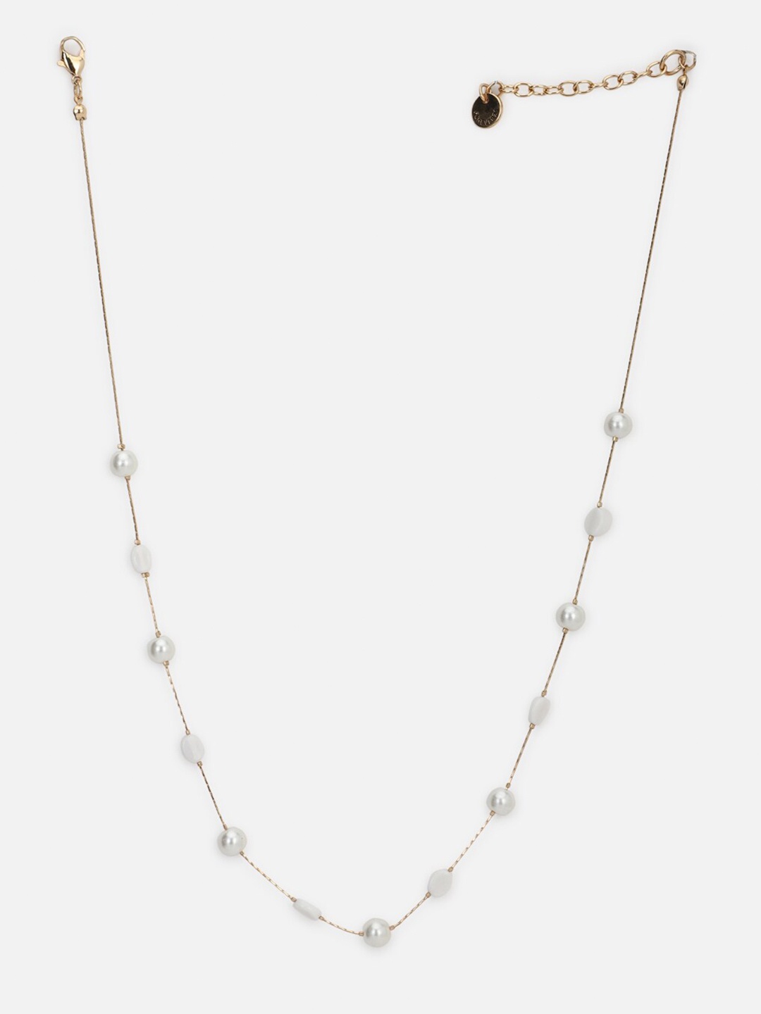 

FOREVER 21 Gold-Toned & White Necklace