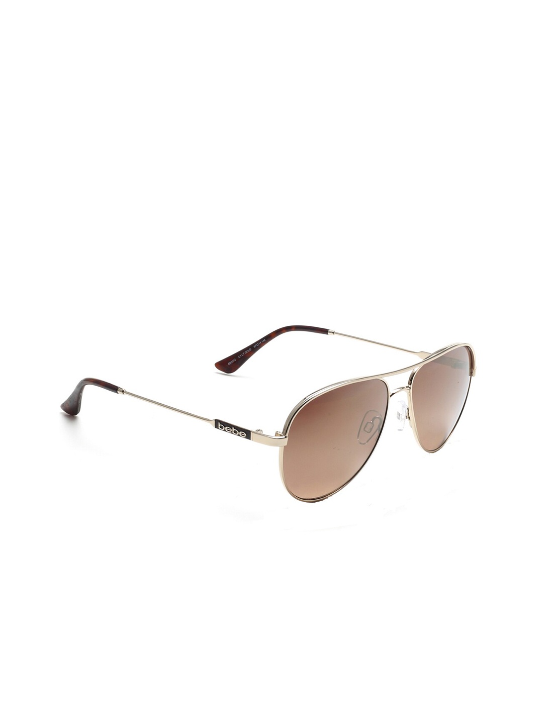 

bebe Women Gold Lens & Gold-Toned Aviator Sunglasses with UV Protected Lens