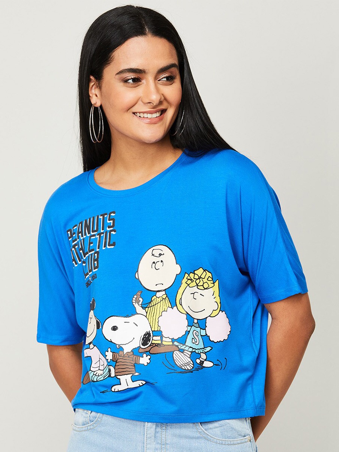 

Ginger by Lifestyle Women Blue Printed T-shirt