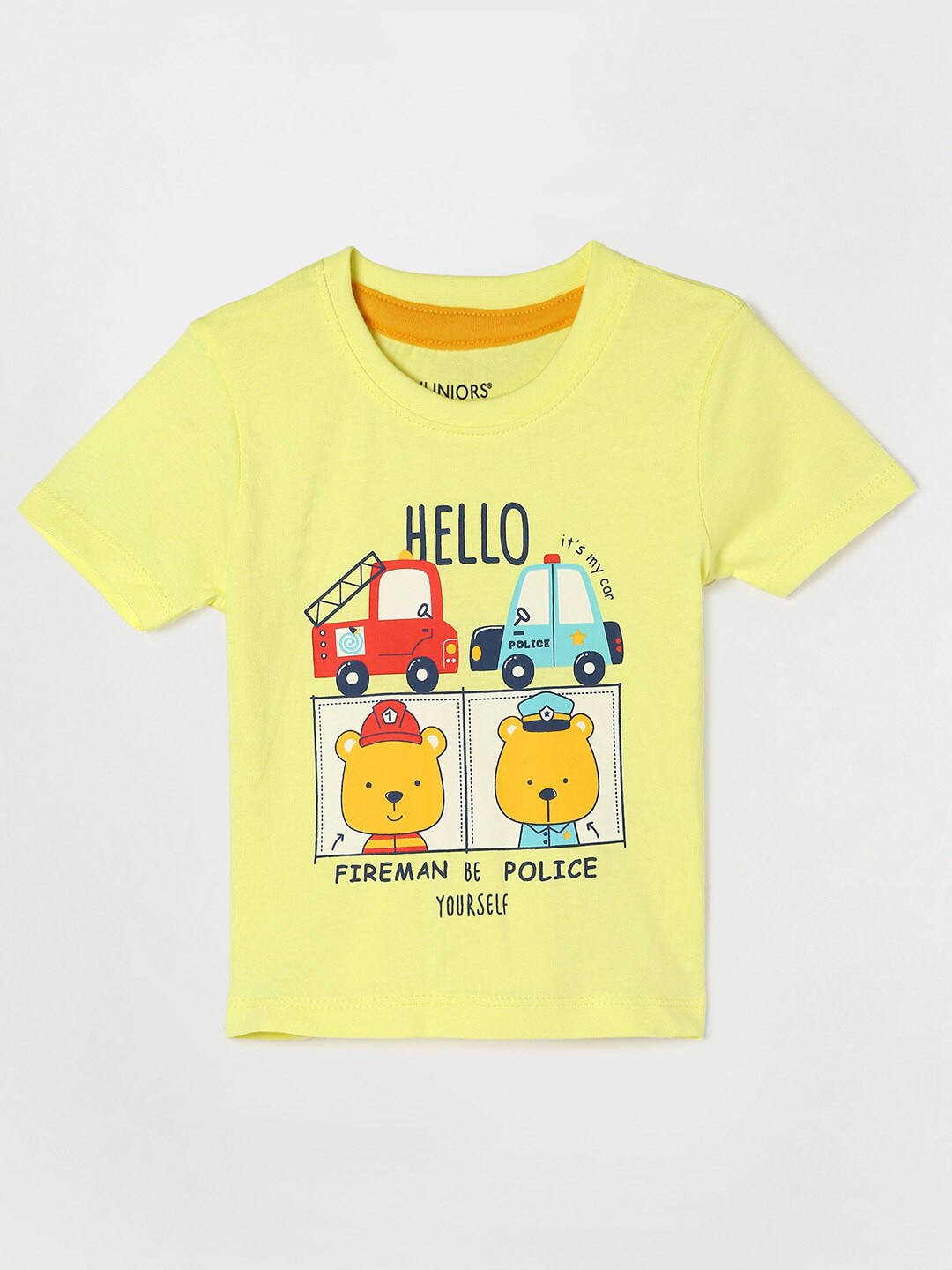 

Juniors by Lifestyle Boys Yellow Printed T-shirt