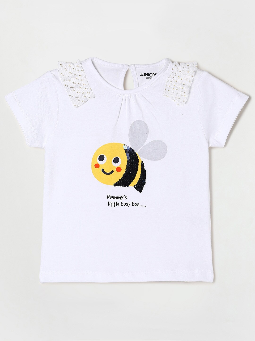 

Juniors by Lifestyle Girls White Printed T-shirt