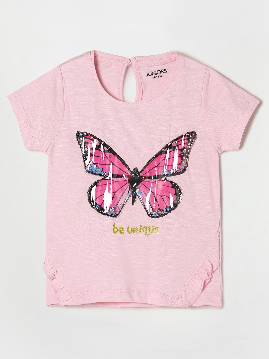

Juniors by Lifestyle Girls Pink Printed T-shirt