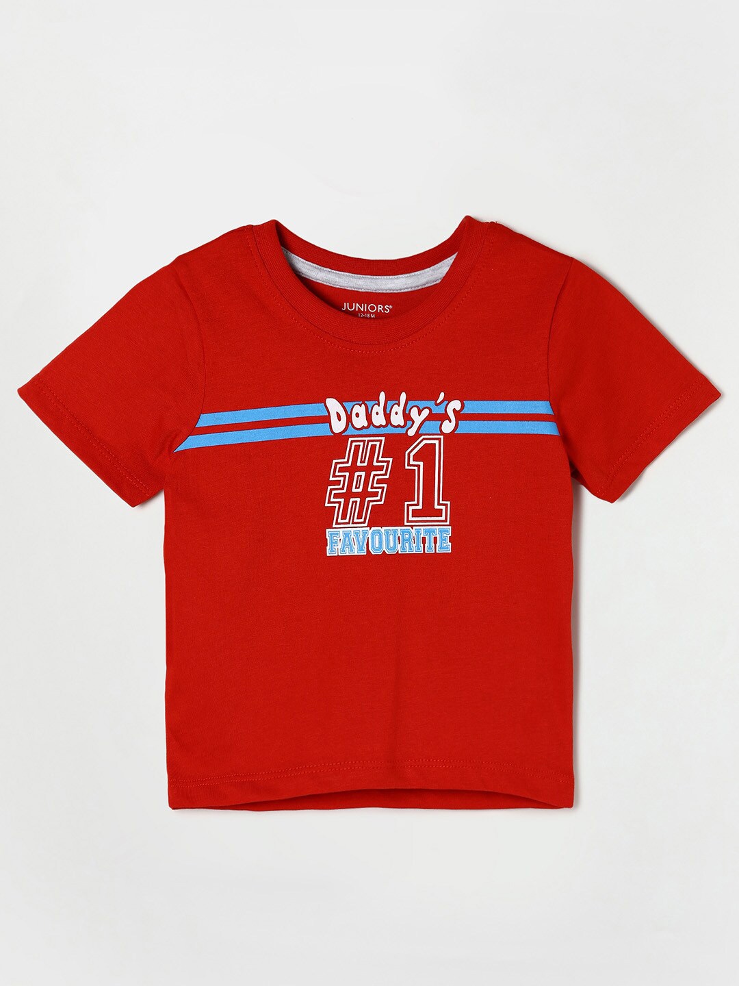 

Juniors by Lifestyle Boys Red Typography Printed T-shirt