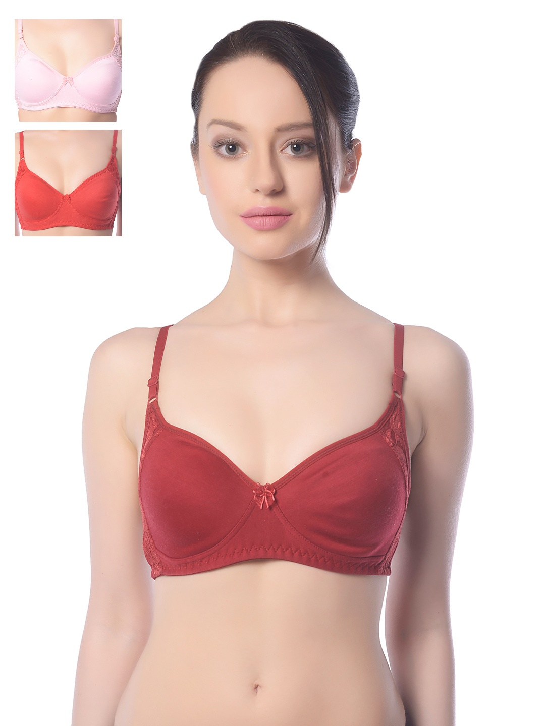 

Lady Lyka Pack Of 3 T-Shirt Bras, Maroon
