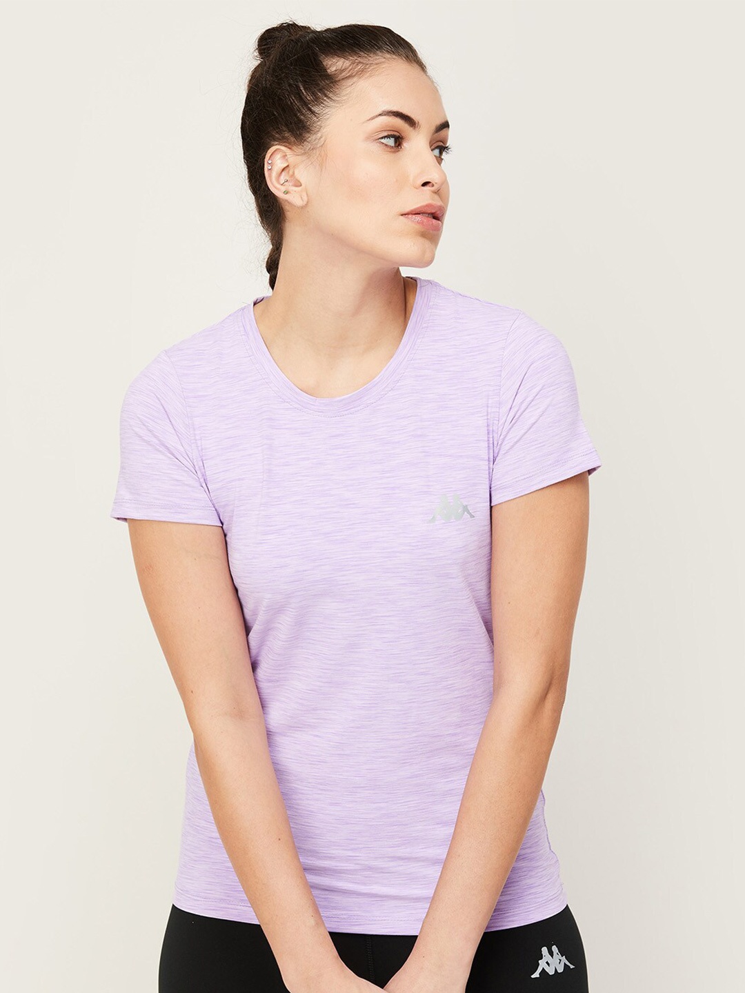 

Kappa Women Purple Solid T-shirt