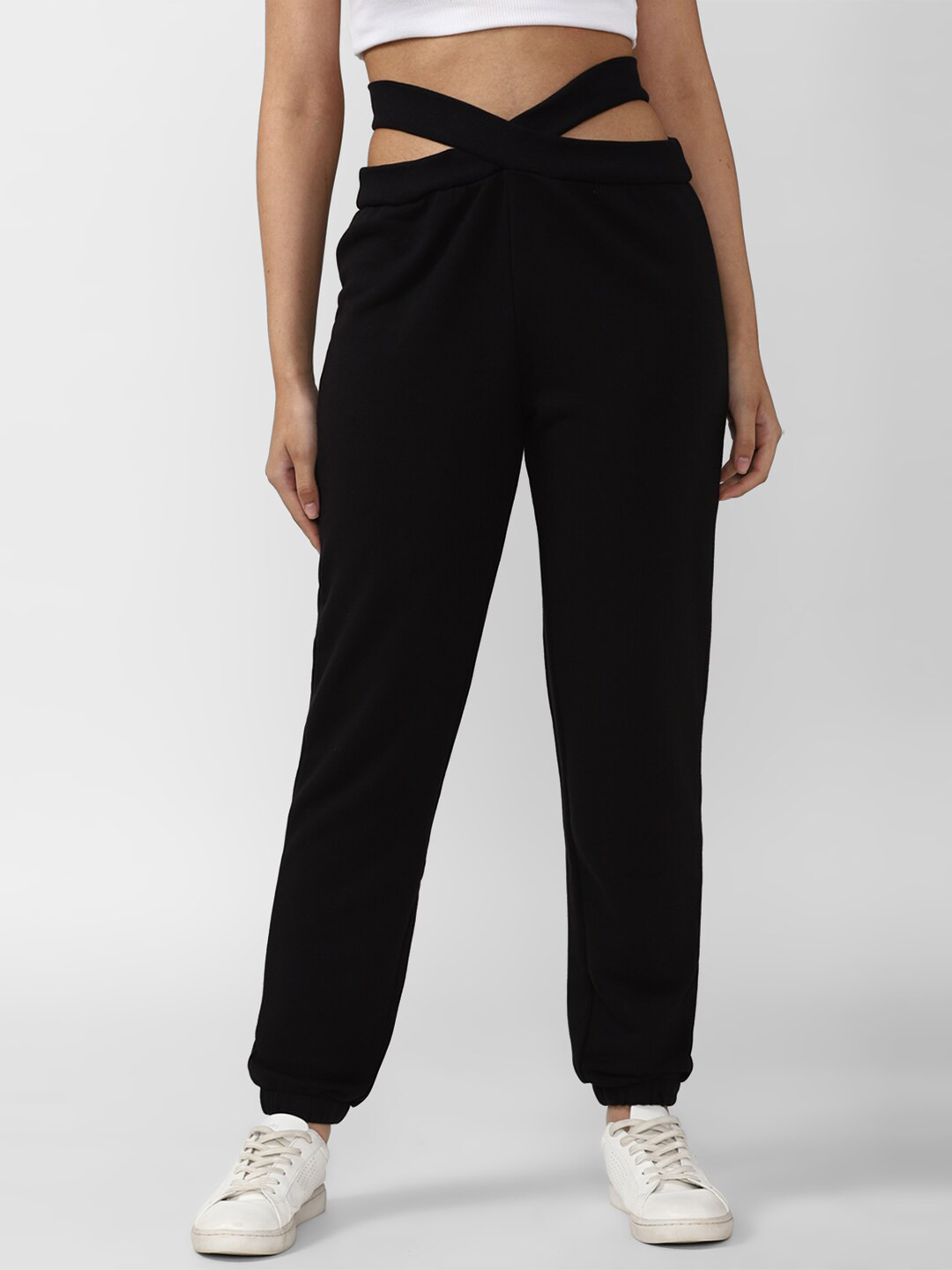 

FOREVER 21 Women Black Joggers Trousers