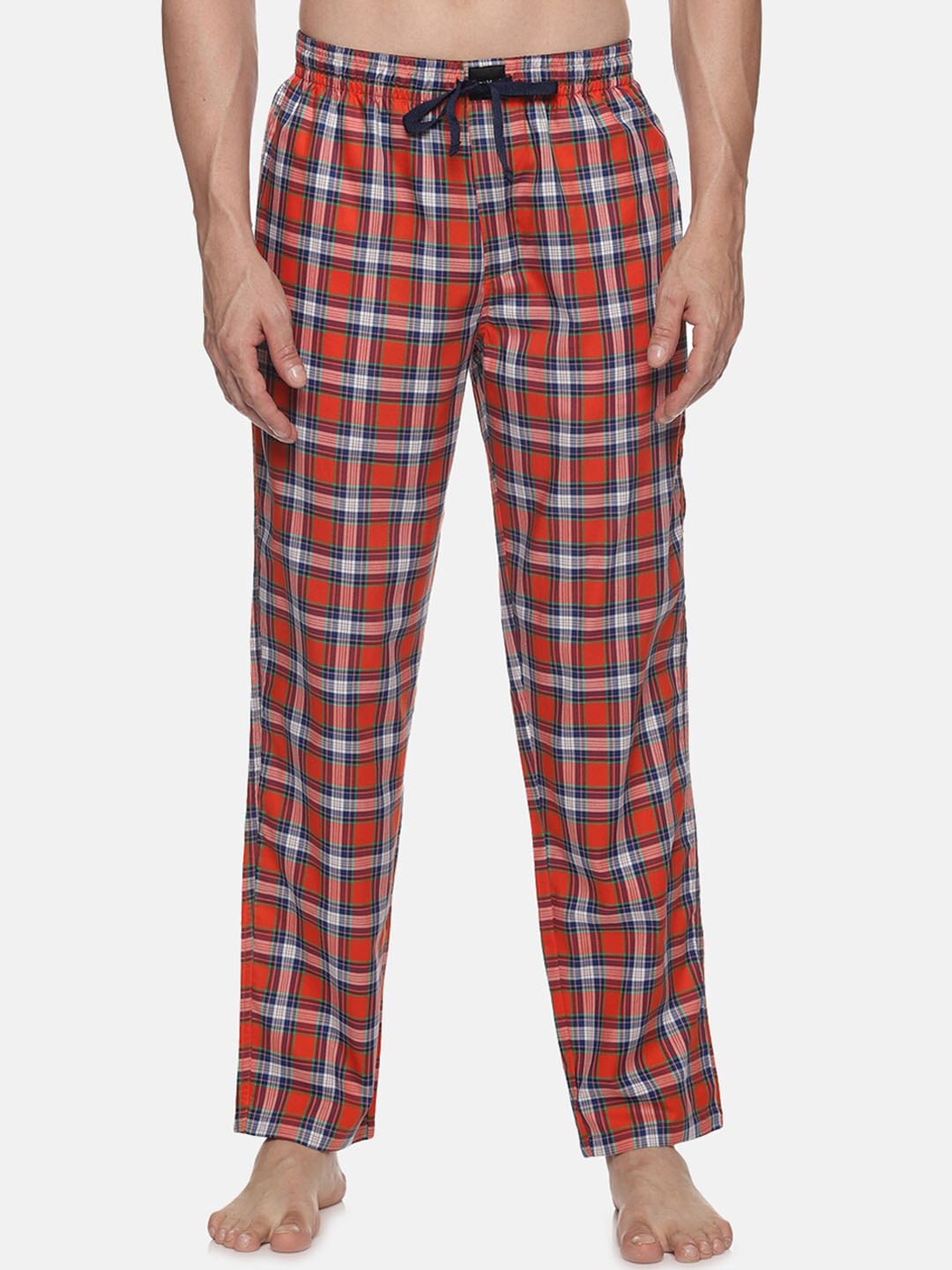 

DON VINO Men Red Checked Printed Lounge Pants