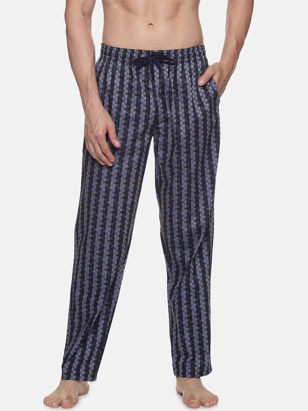 

DON VINO Men Navy Blue Printed Cotton Lounge Pants