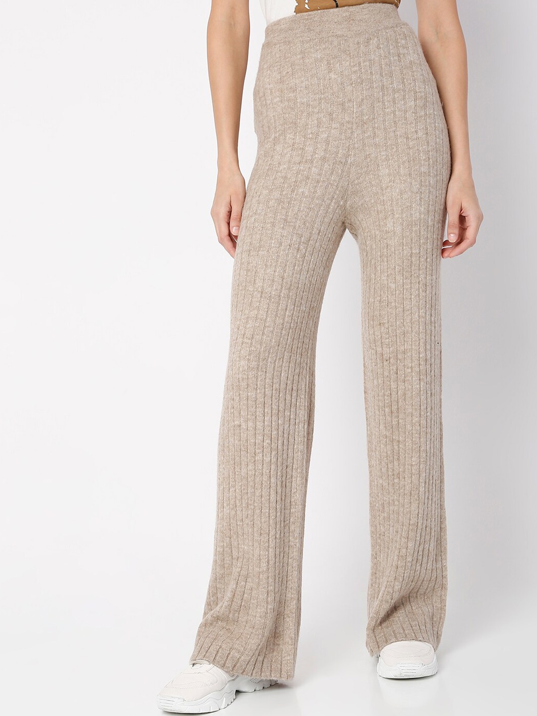 

Vero Moda Women Brown High-Rise Trousers