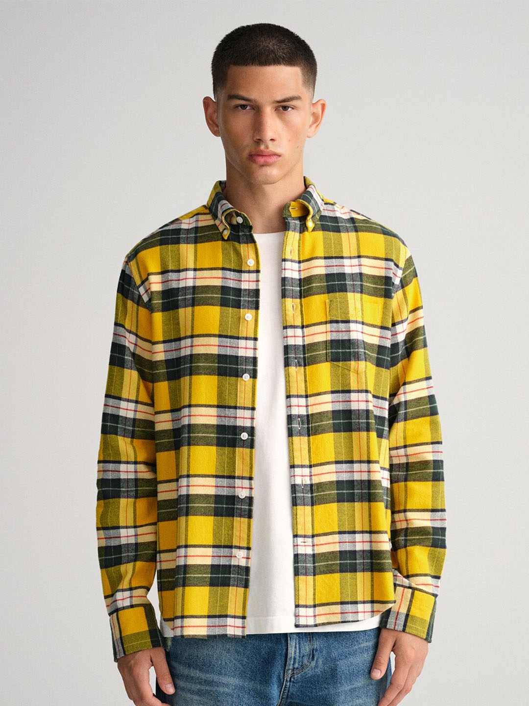 

GANT Men Yellow Classic Tartan Checked Casual Shirt