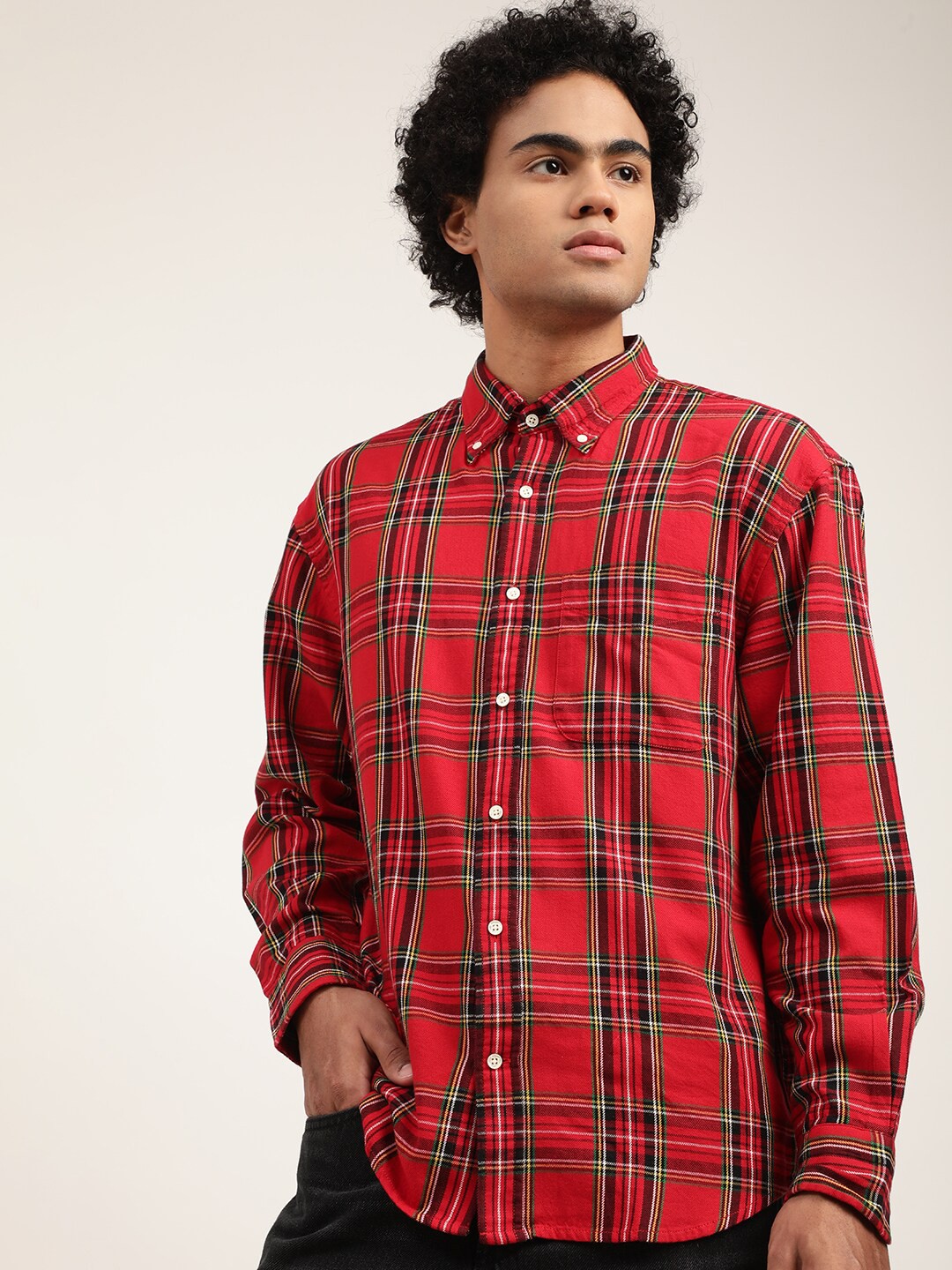 

GANT Men Red Classic Tartan Checked Casual Shirt