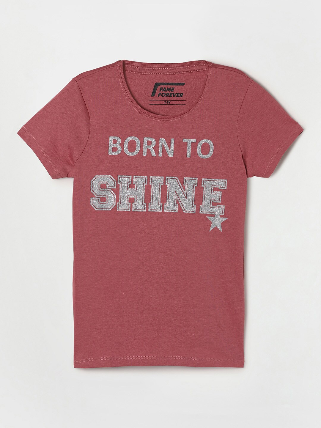 

Fame Forever by Lifestyle Girls Pink Typography Print Top