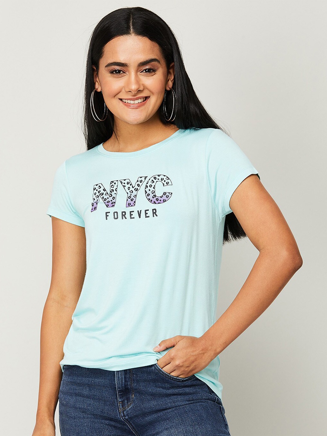 

Fame Forever by Lifestyle Green Print Top