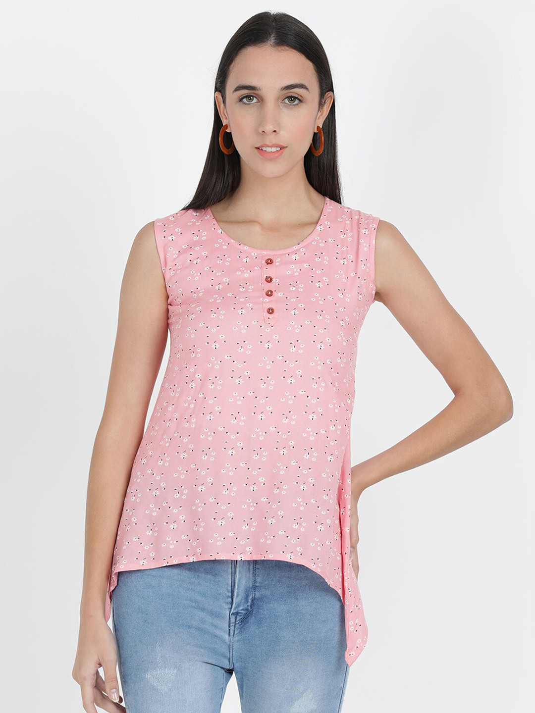 

V2 Value & Variety Pink Floral Print Top