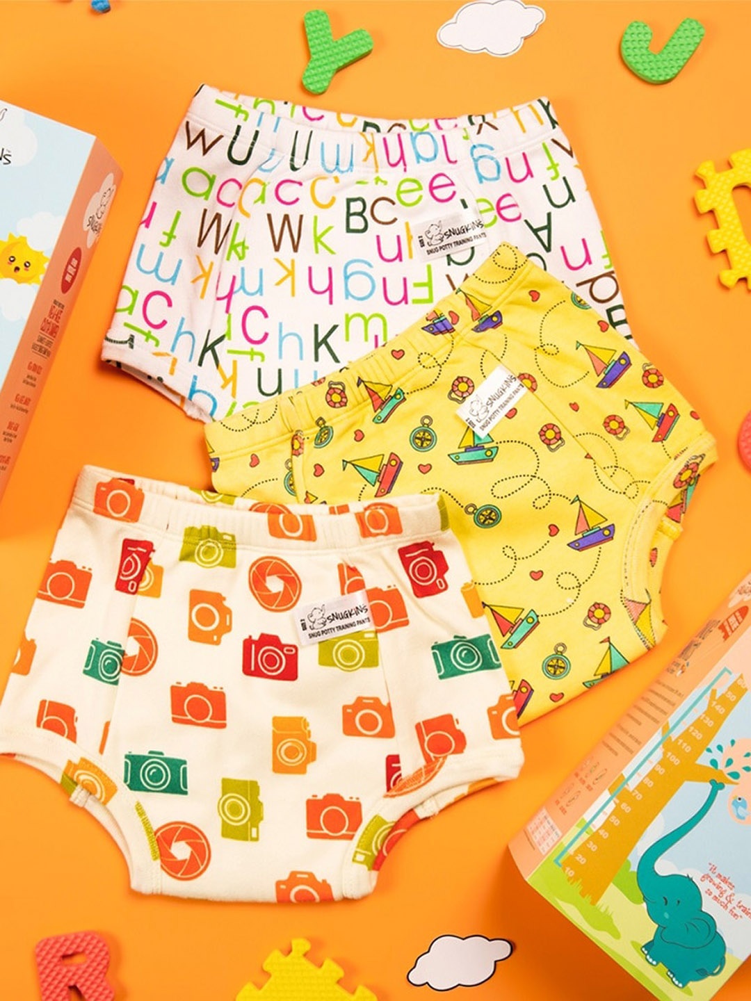 

Snugkins Infants Pack Of 3 Snug Potty Training Pull-up Pants, Yellow