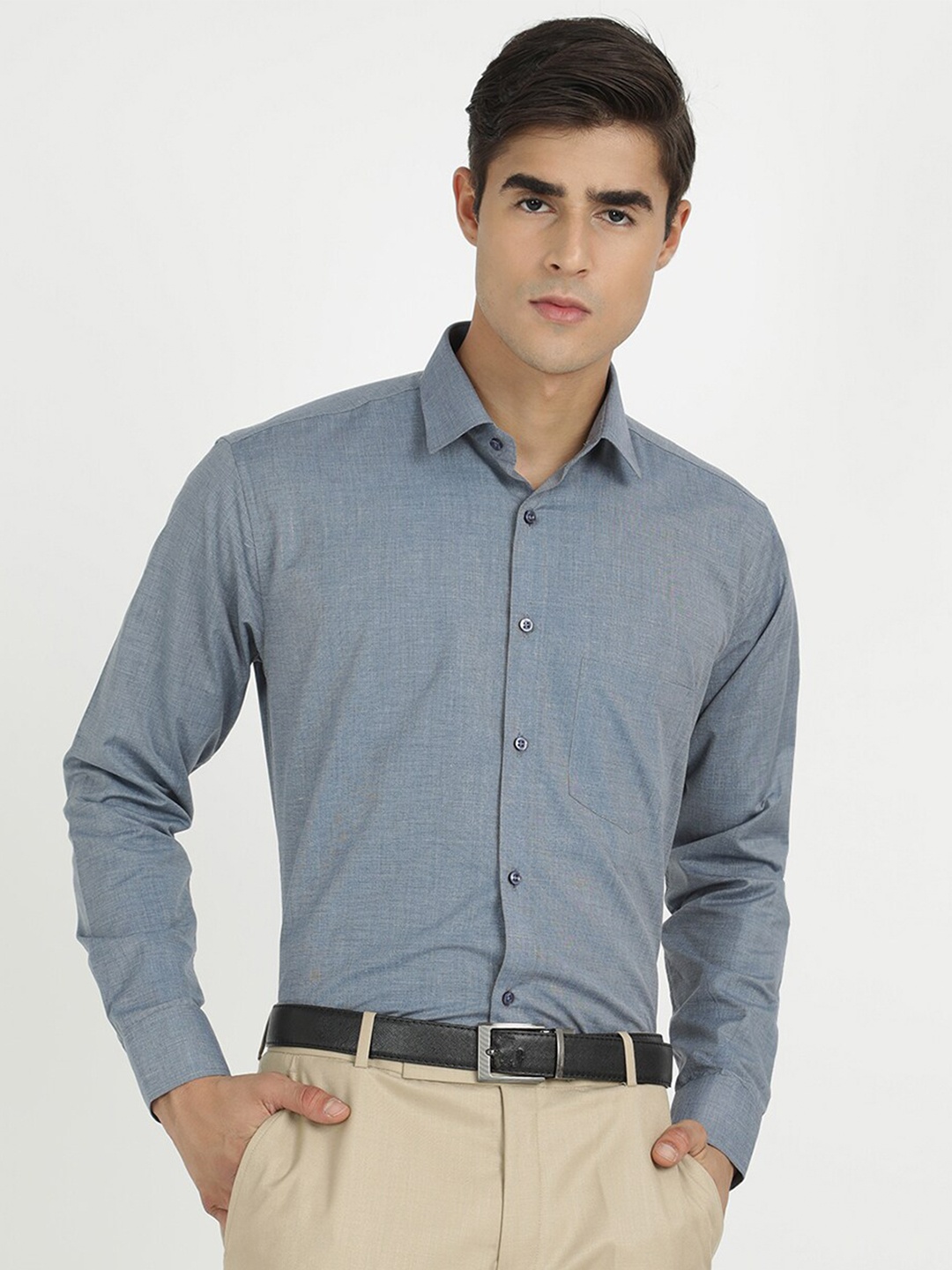 

V2 Value & Variety Men Grey Polycotton Formal Shirt