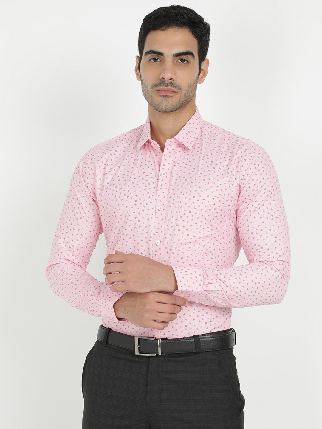 

V2 Value & Variety Men Pink Printed Formal Shirt