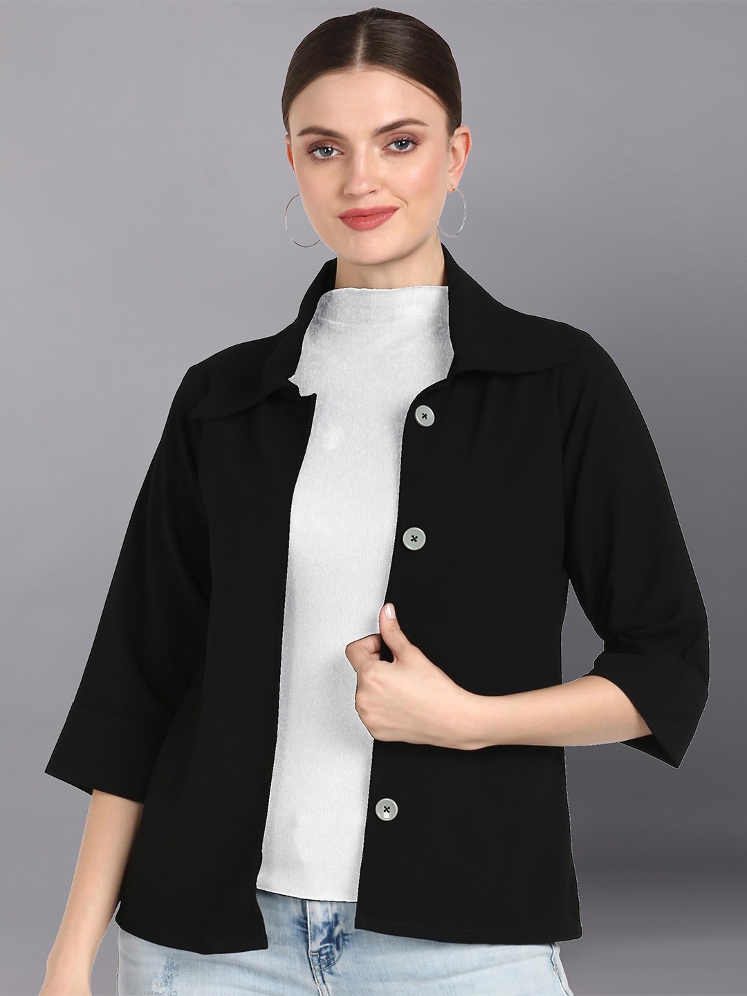 

Fashfun Women Black Shrug