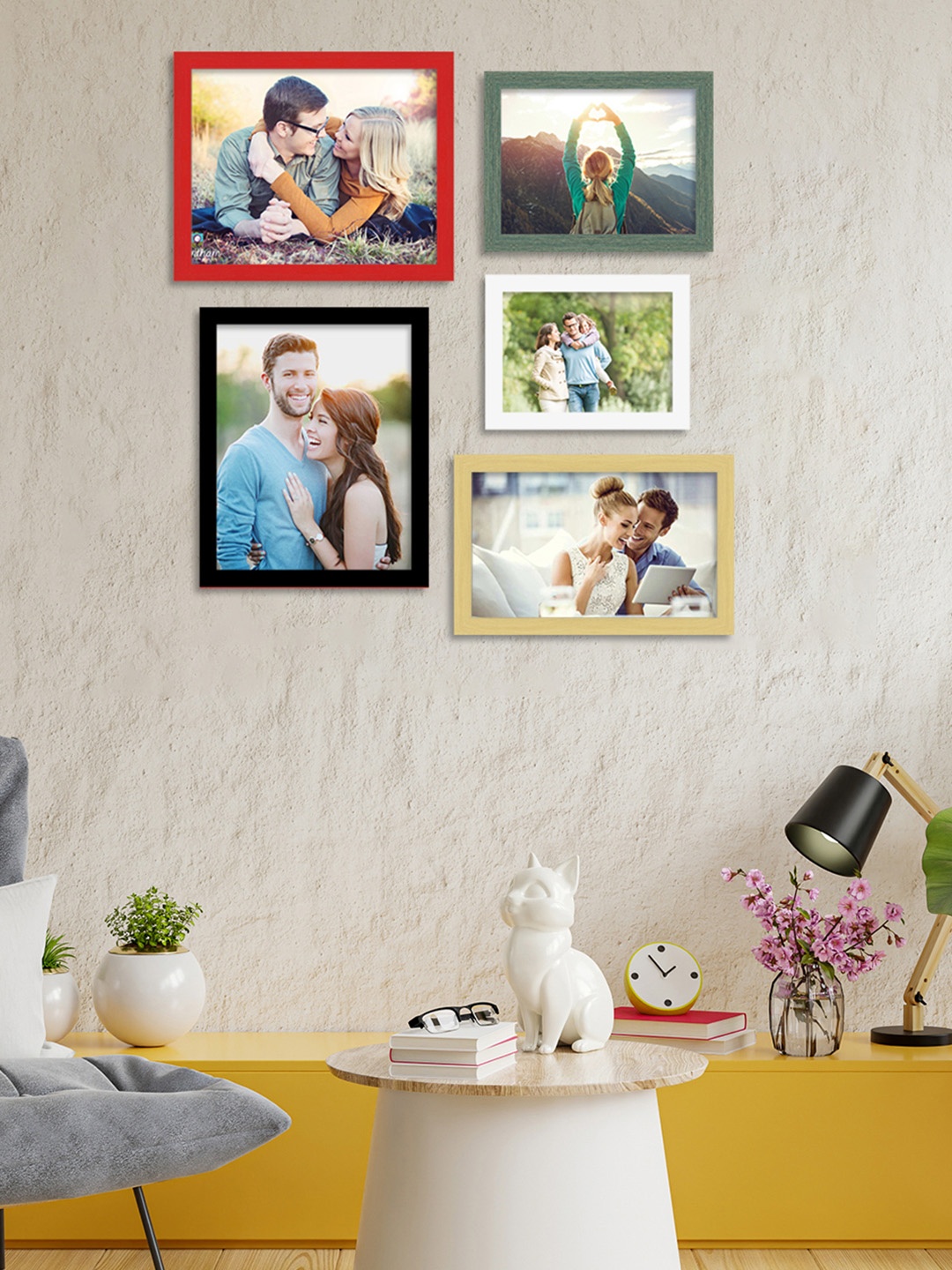 

Art Street Set of 5 Wooden Photo Frames, Multi