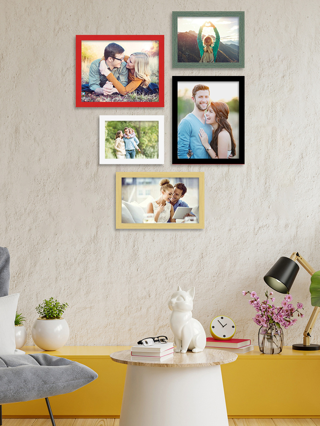 

Art Street Set of 5 Wooden Photo Frames, Multi