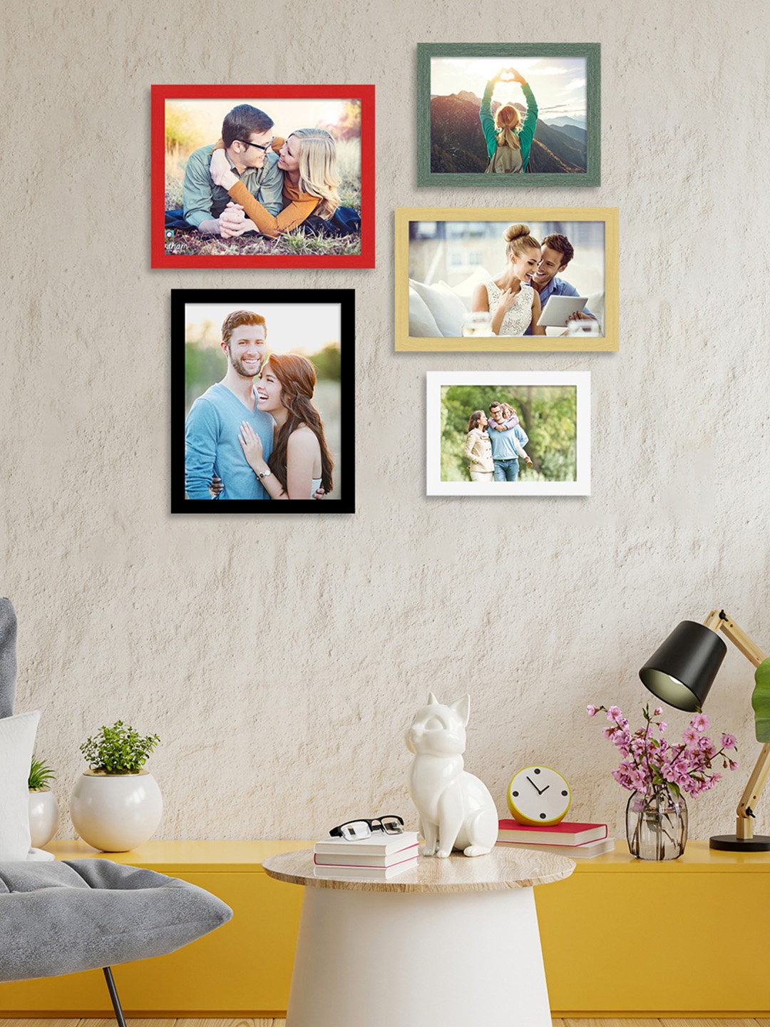 

Art Street Set of 5 Wooden Photo Frames, Multi