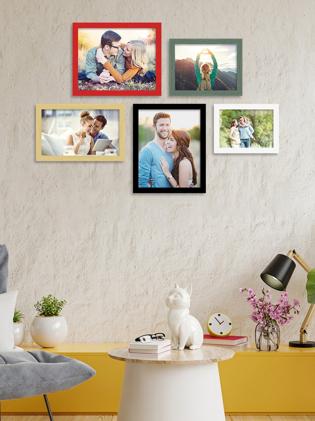 

Art Street Set of 5 Wooden Photo Frames, Multi