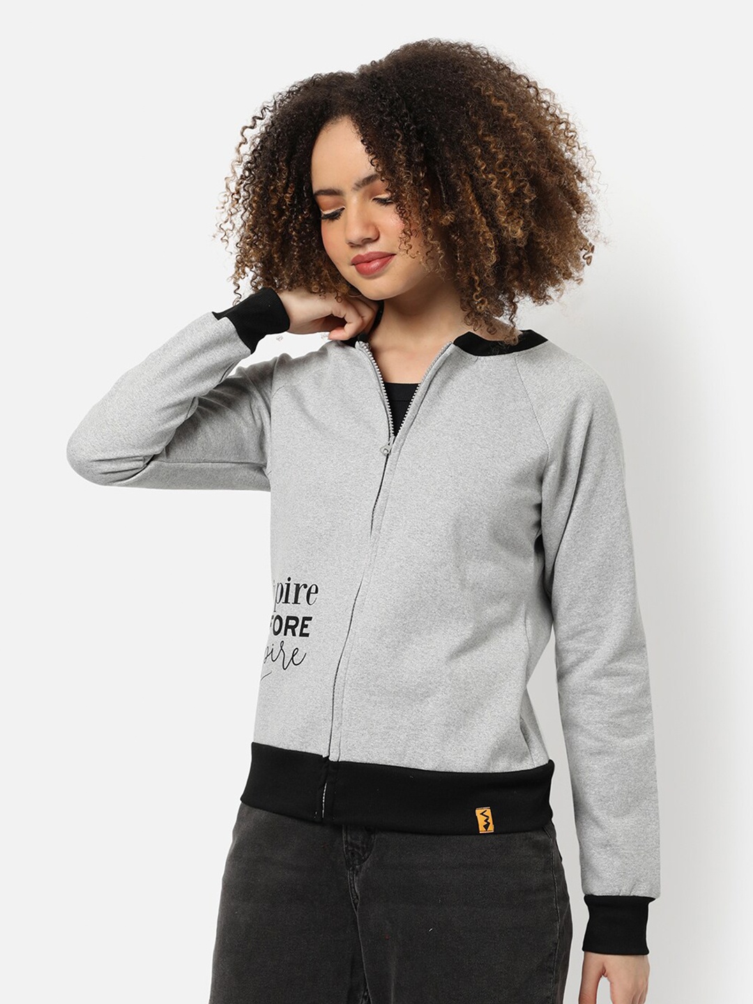 

Campus Sutra Women Grey Sweatshirt