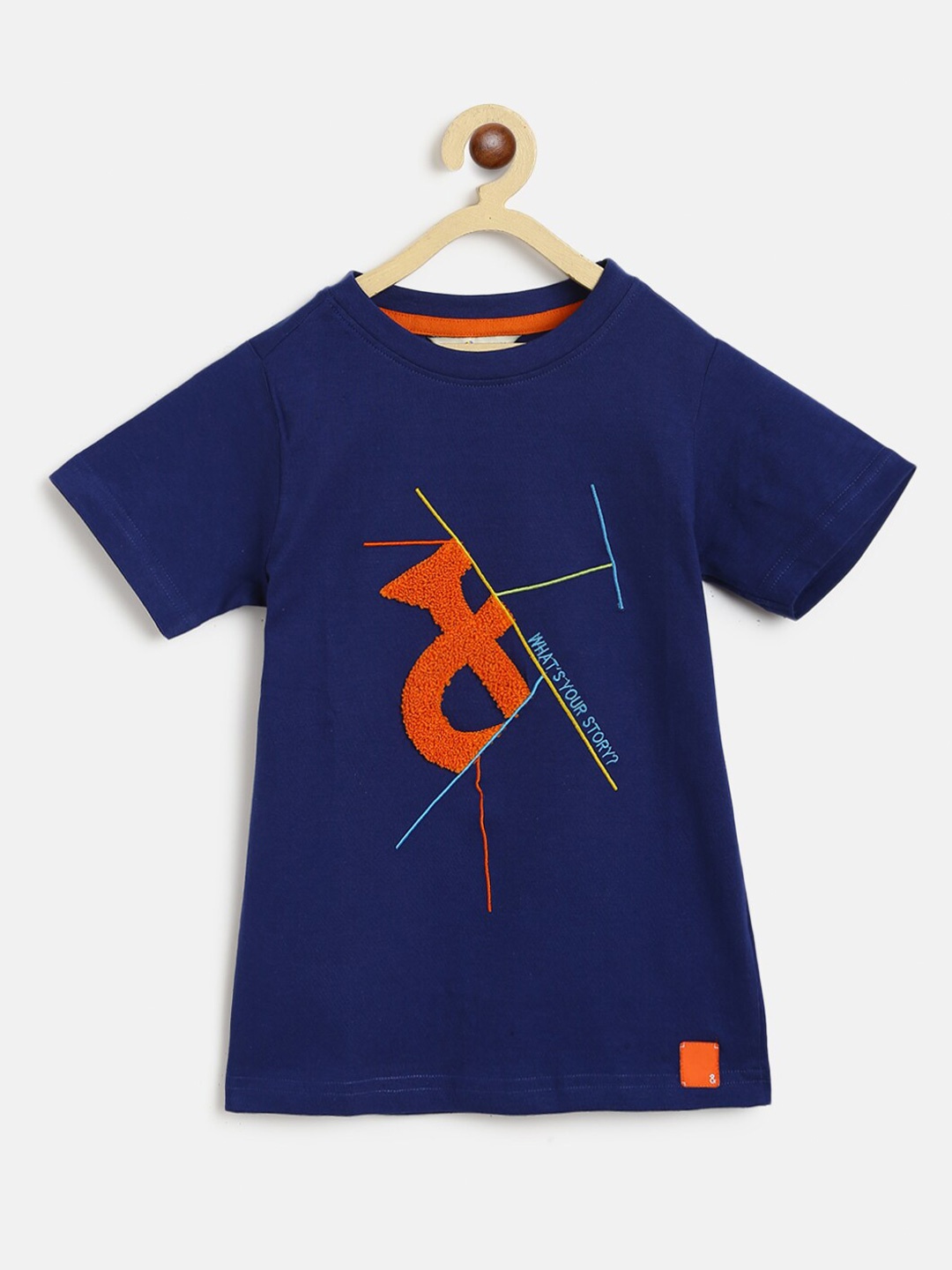 

TALES & STORIES Boys Navy Blue Printed T-shirt