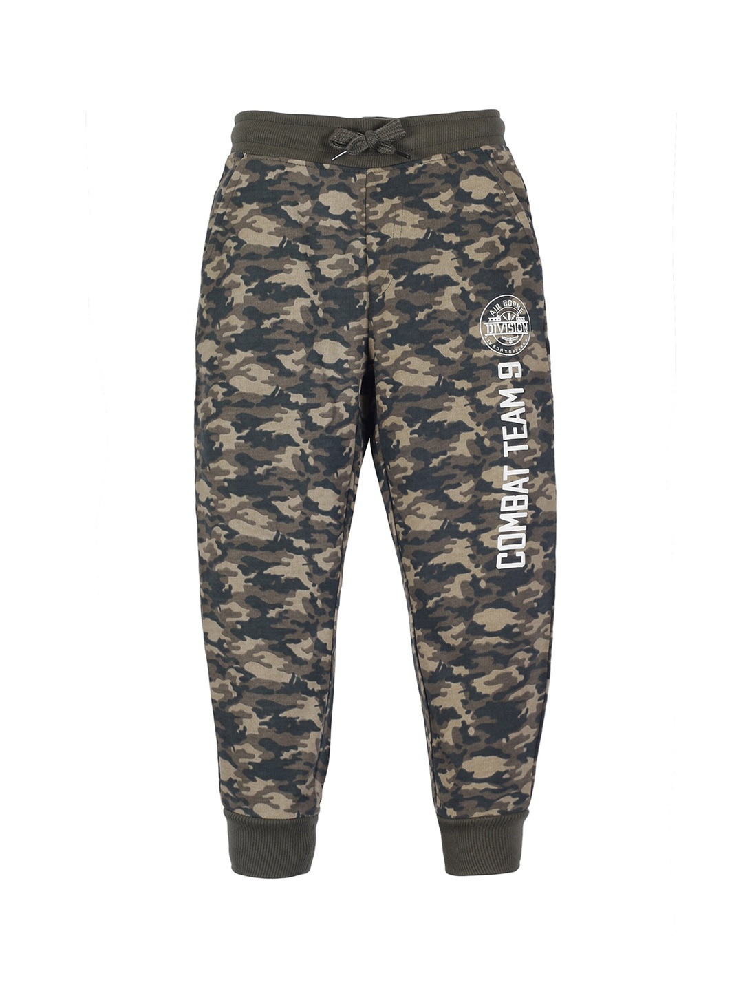 

PLUM TREE Boys Green Printed Joggers