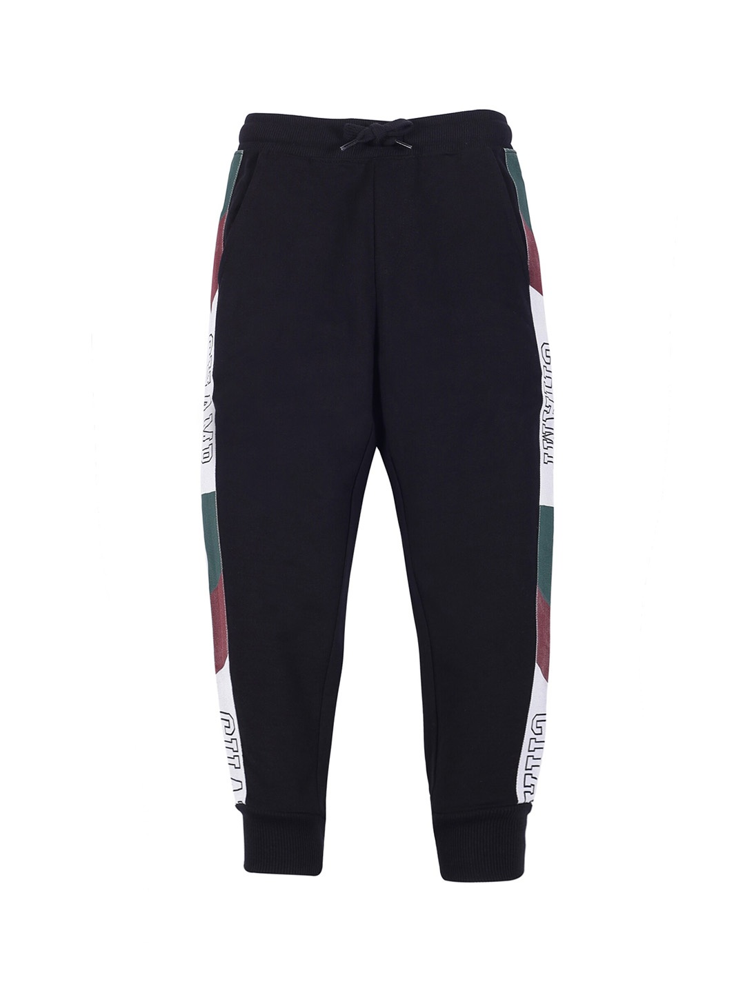 

PLUM TREE Boys Black Solid Pure Cotton Track Pants