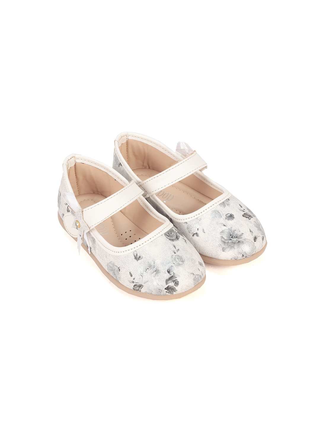 

Lil Lollipop Girls White Printed Ballerinas Flats