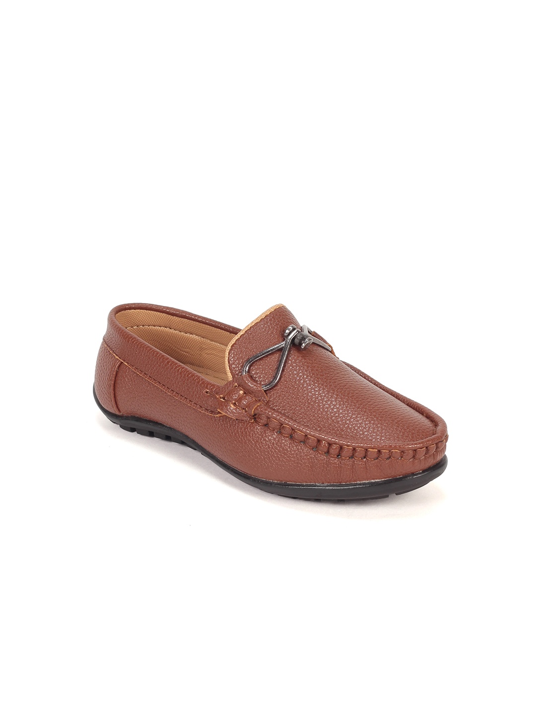 

Lil Lollipop Boys Tan Solid Slip On Loafers