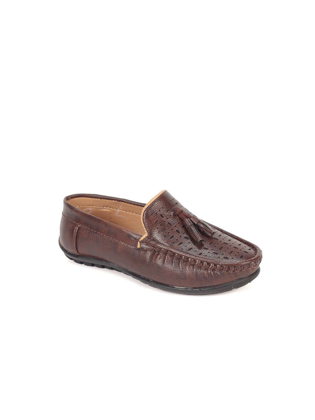

Lil Lollipop Boys Brown Perforations Loafers