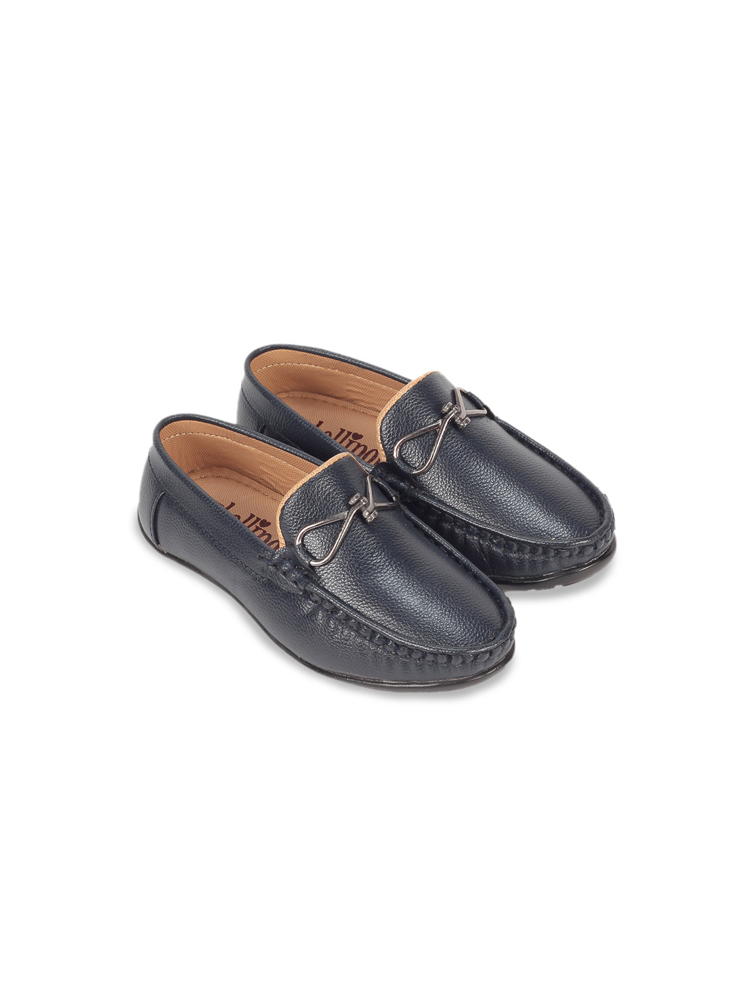 

Lil Lollipop Boys Blue Embellished Slip On Loafers