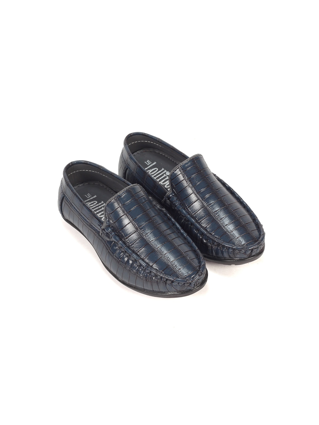 

Lil Lollipop Boys Blue Textured Loafers