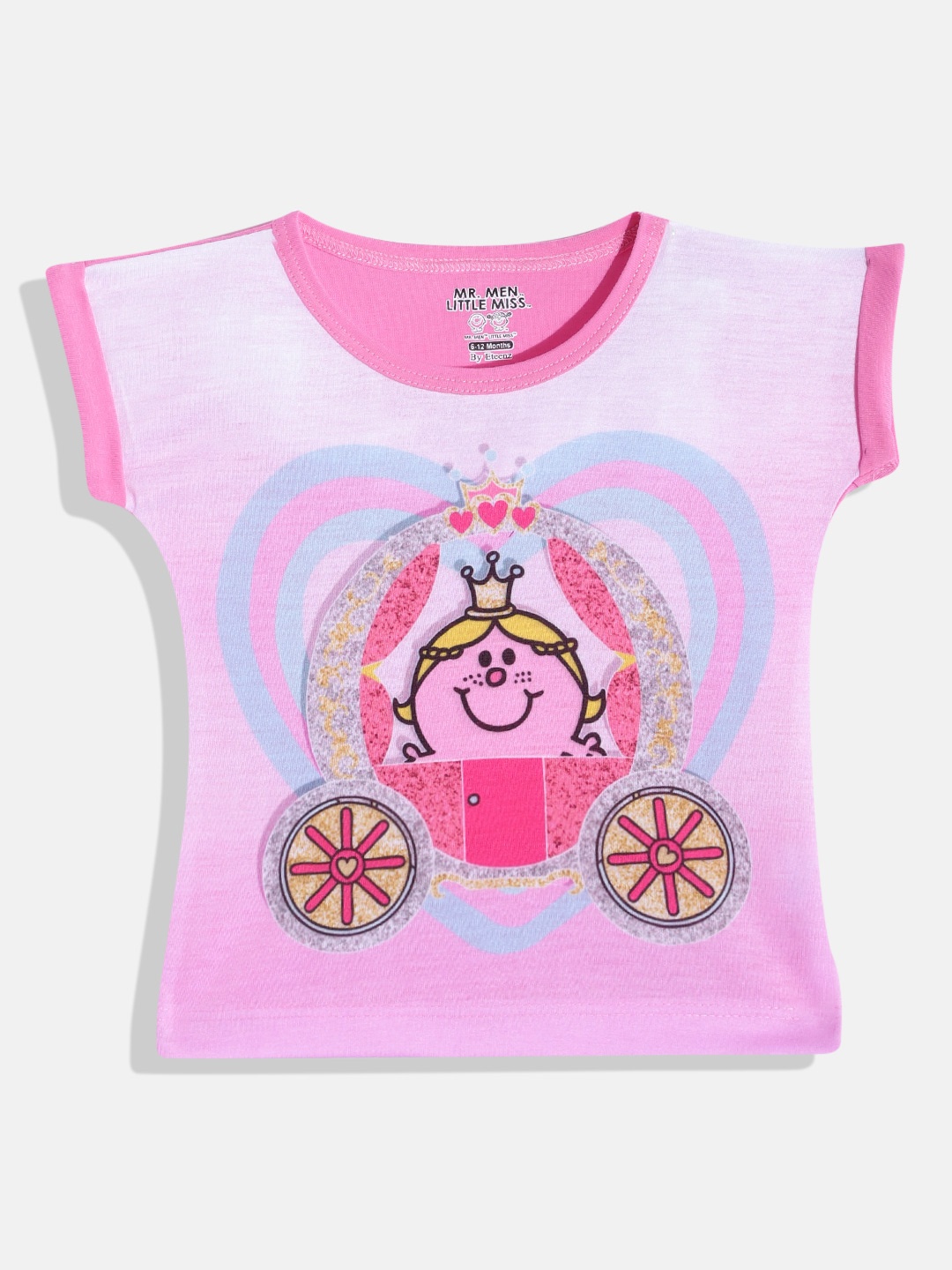

Eteenz Girls Pink & Blue Mr Men Little Miss Printed T-shirt
