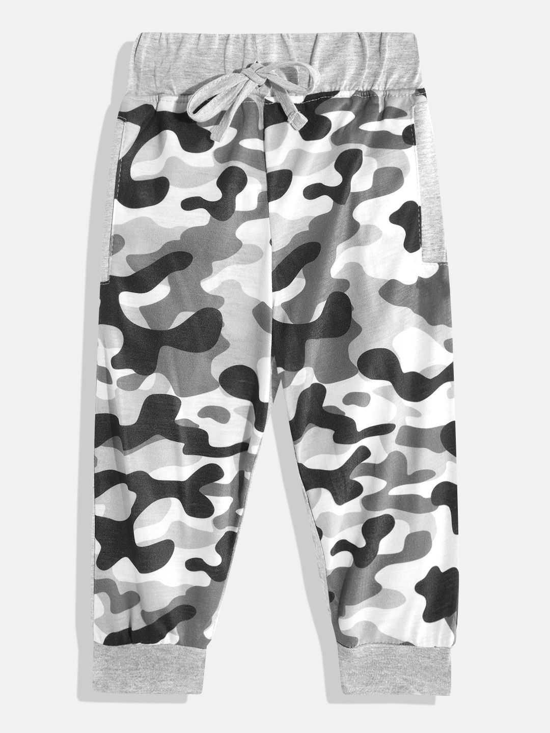 

Eteenz Boys Grey & Black Camouflage Print Joggers