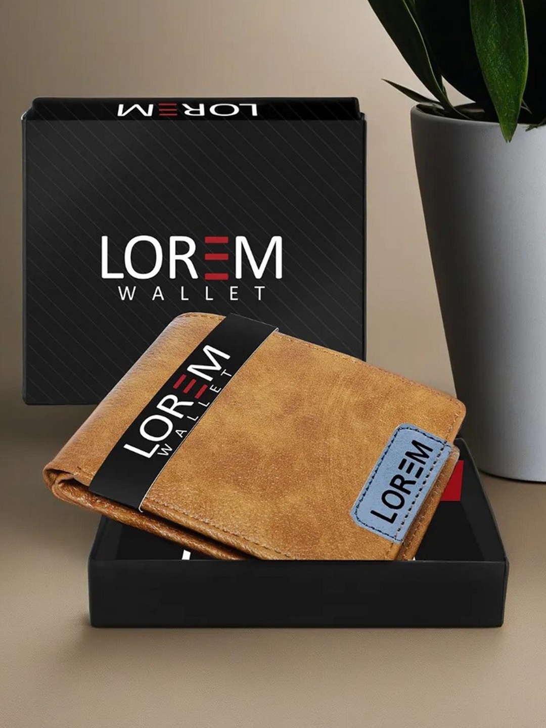 

LOREM Men Tan Textured Two Fold Wallet with SIM Card Holder