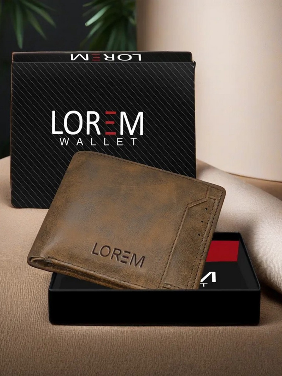 

LOREM Men Brown Textured Two Fold Wallet with SIM Card Holder