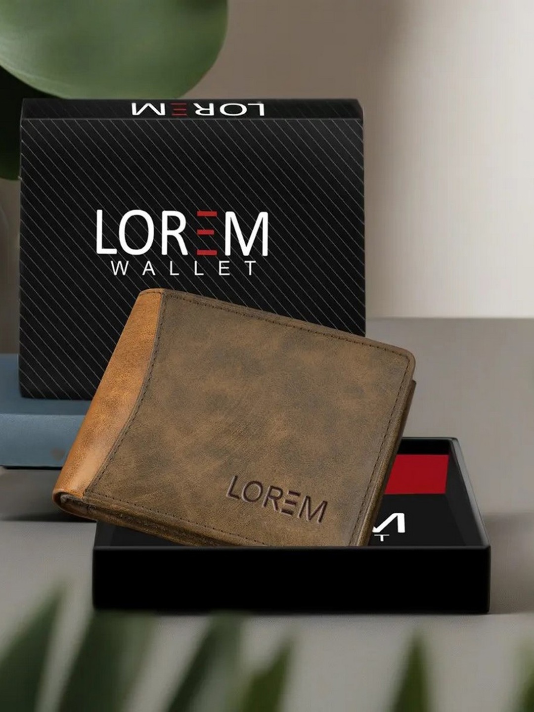 

LOREM Men Brown Textured Two Fold Wallet with SIM Card Holder