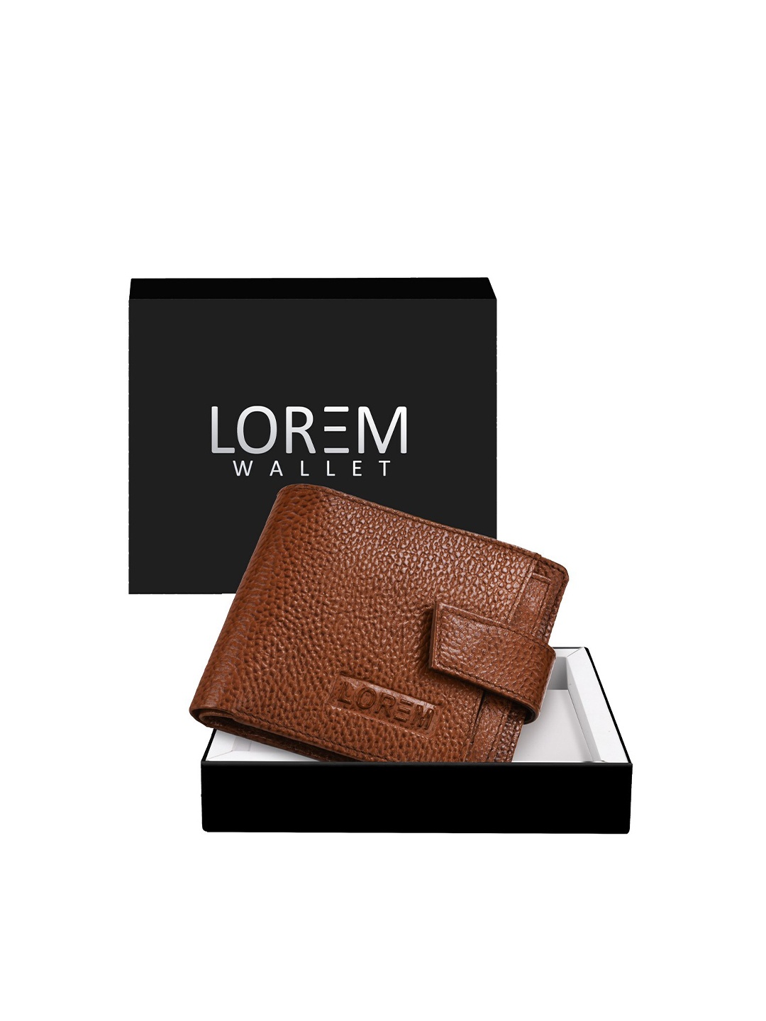 

LOREM Men Tan Textured Leather Water Repellent Two Fold Wallet with SIM Card Holder